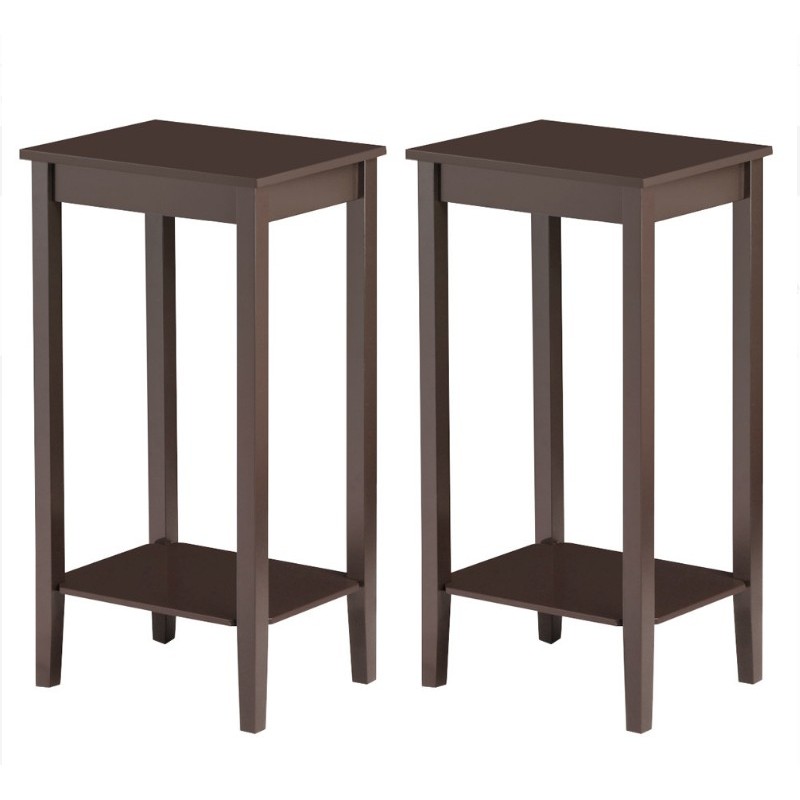 Set of 2 End Table Living Room Bedside Sofa Table ...